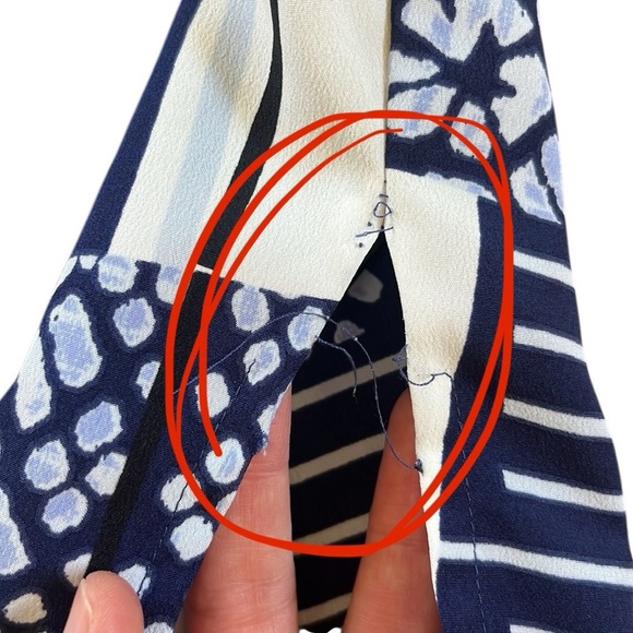 NATORI Kabuki Zip Caftan in Mixed Print Size Medium - Picture 10 of 15